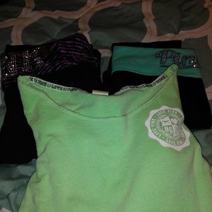 Pink yogas/sweater . underarmour.columbia .more